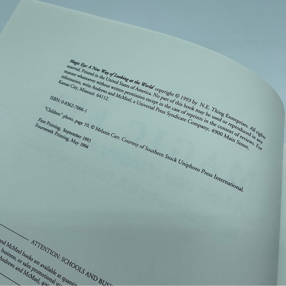 Magic Eye Book Hardback Dust Jacket 1993 - Picture 5 of 8